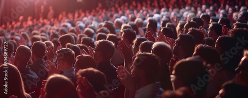 An applauding audience at a theatrical performance, capturing the shared appreciation and excitement.