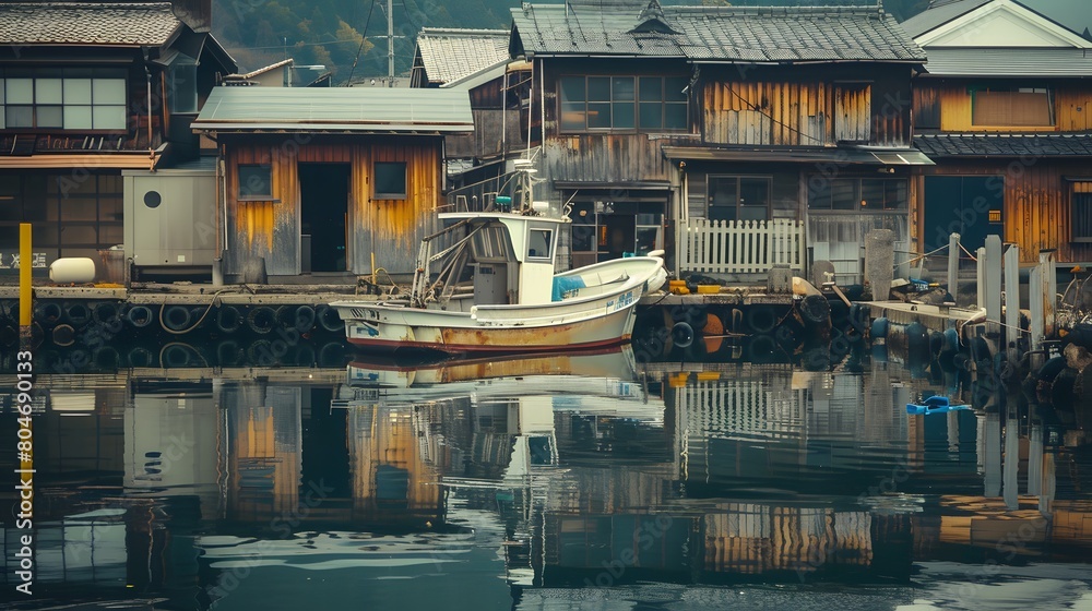 Fototapeta premium 停泊する漁船