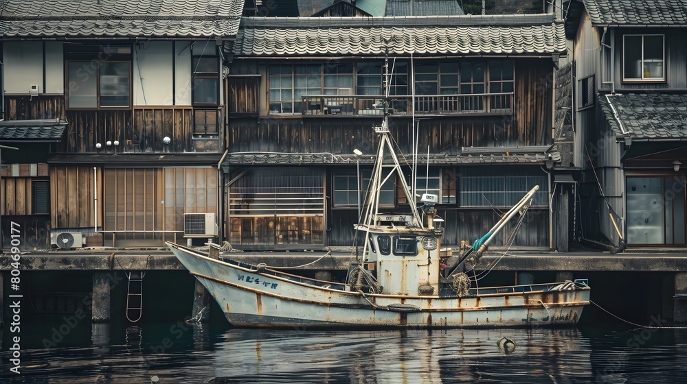 停泊する漁船