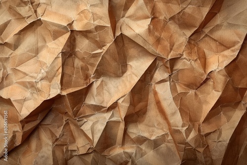 Wallpaper Mural A paper with a brown background and white lines. The paper is crumpled and torn. The image has a mood of chaos and disorder Torontodigital.ca