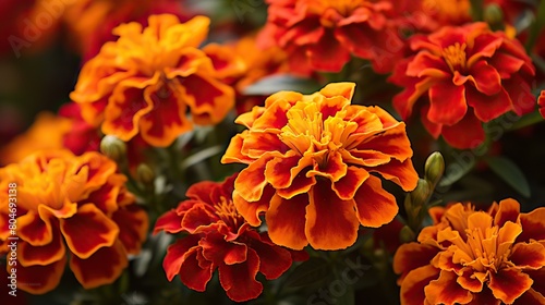 orange and flowers photo
