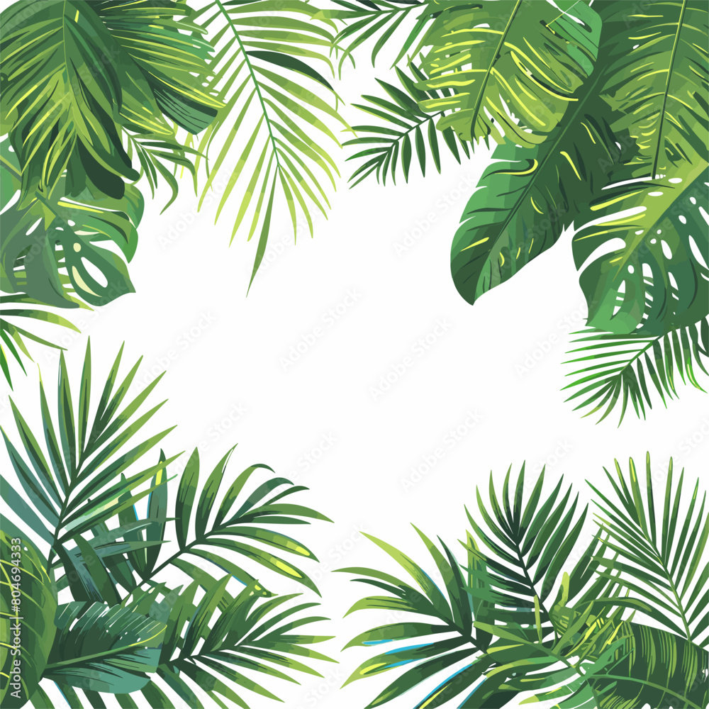 Fototapeta premium vector plant of the tropics on a white background. Generative AI