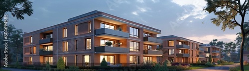 Germany badenwurttemberg fellbach construction of new suburban apartment building photo