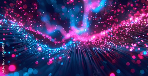 A vibrant and dynamic animated background of neon lights