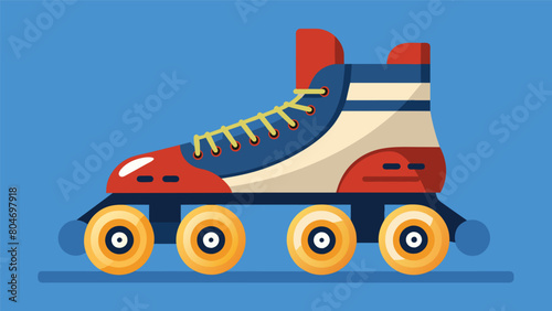 A pair of rollerblades with worn wheels begging for someone to give them a new life on the pavement.. Vector illustration