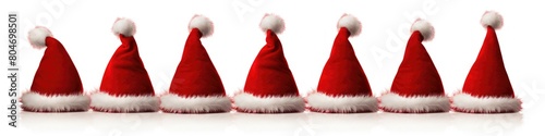 red christmas hats. border. Frame. New Year. Christmas. garland