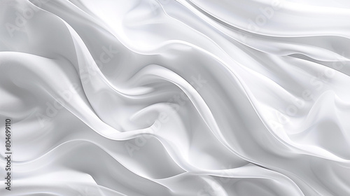 Frostbite white sinuous waves abstract, vividly isolated on a white background, high-resolution quality. photo
