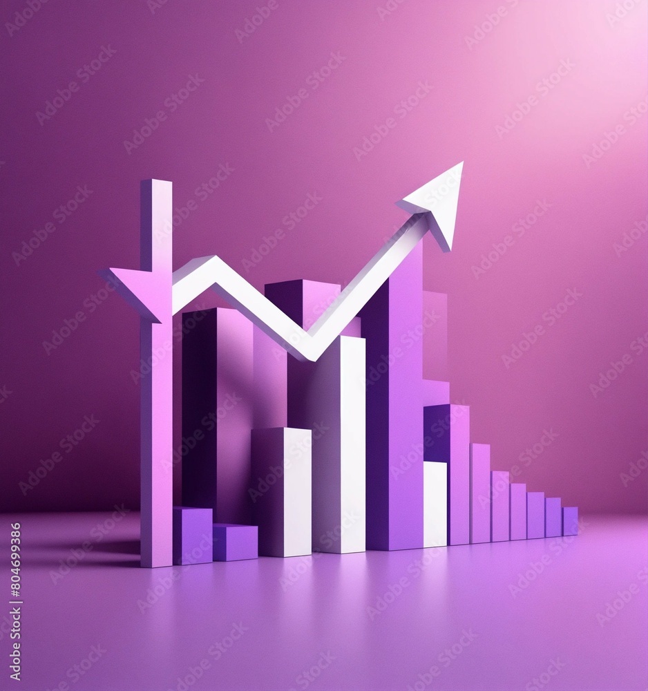 business graph with arrow