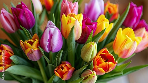 Celebrate Women s Day with a bouquet of vibrant tulips