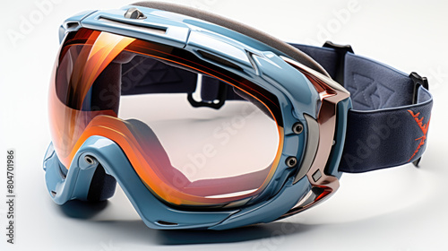 High-Quality Professional Ski Goggles on a White Background, Ideal for Winter Sports