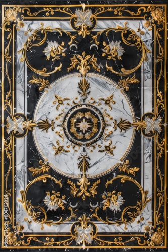 Lavish antique baroque, barocco ornate marble ceiling frame non linear reformation design. elaborate ceiling with intricate accents depicting classic elegance and architectural beauty