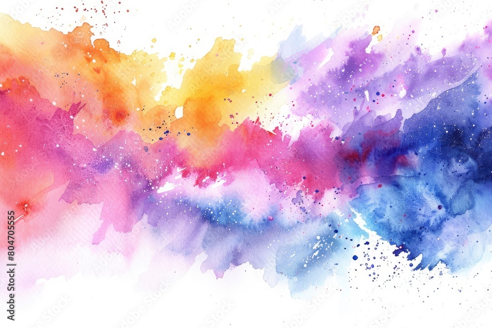Abstract watercolor art hand paint on white background,Watercolor background - generative ai
