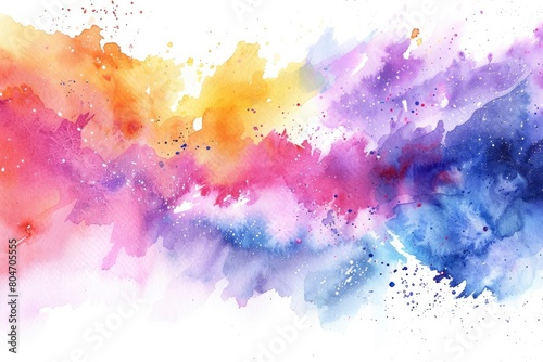 Abstract watercolor art hand paint on white background,Watercolor background - generative ai photo