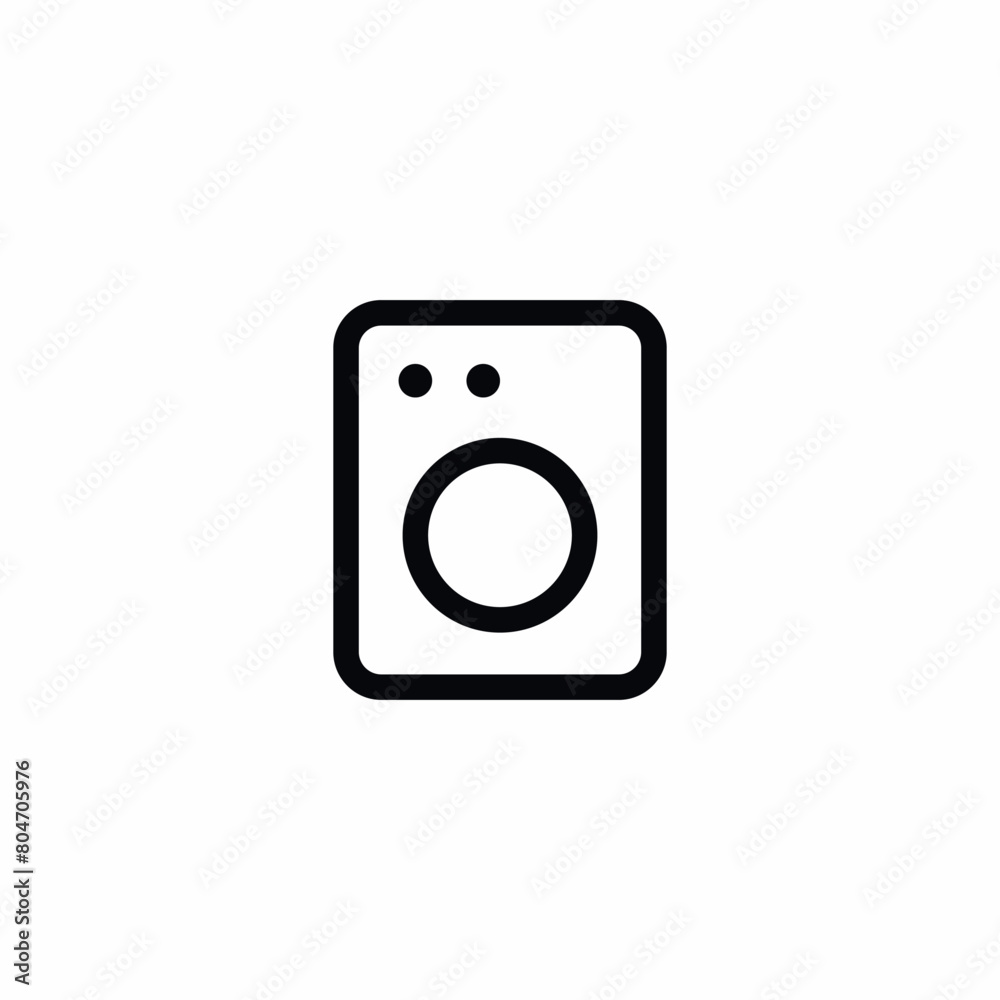 minimalistic washing machine icon sign minimalistic washing machine icon sign