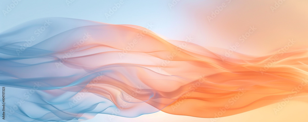 serene blend of dusk tangerine and sky blue, ideal for an elegant abstract background