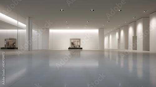 A Smooth Floor and Light Gray Wall with Captivating Light Glare Ideal Presentation Background 