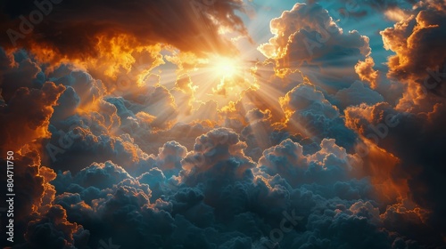 The Sun Shining Above Clouds