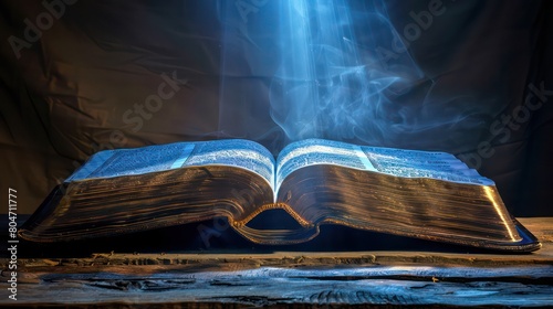 Shining Holy Bible - Ancient Book banner, illuminated message