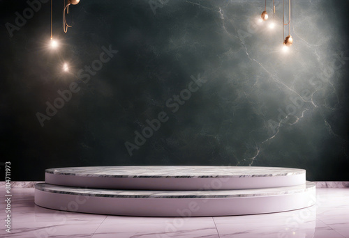 'tone mockup splay exibition showcase stage your stand backdrop product podium granite marble copyspace creative green stone color poduim clean minimalist ornament earth-tone aesthetic shade'