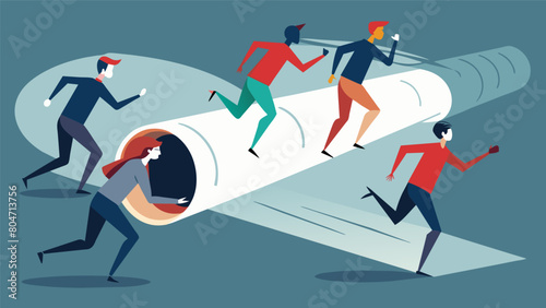 As participants crawl through a narrow tube menacing figures with flashing lights and loud noises appear at random intervals testing their ability to.