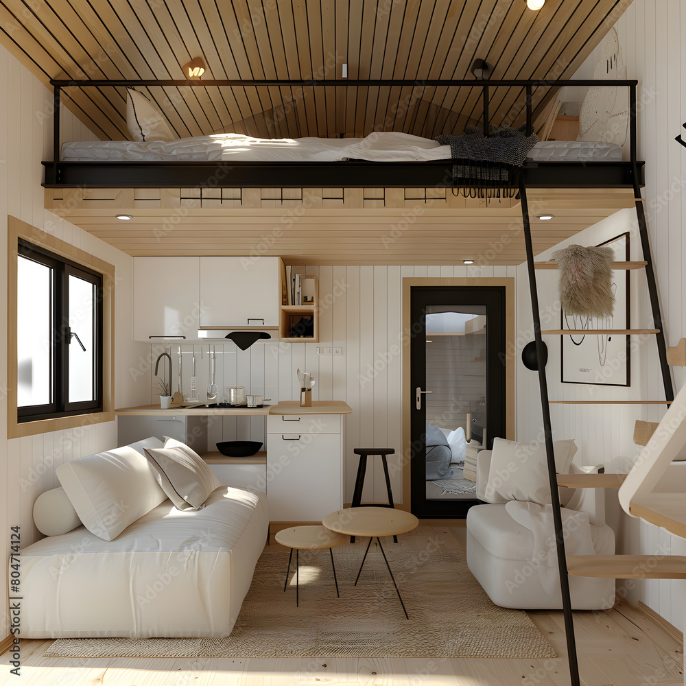 Image showcasing Scandinavian-Inspired Compact Living: A Model of Elegance in Tiny House ...