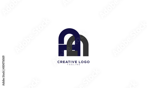 AN NA Abstract initial monogram letter alphabet logo design