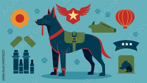 Forgotten Soldiers A thoughtprovoking illustration shedding light on the often overlooked and underappreciated role of military war dogs reminding us. Vector illustration