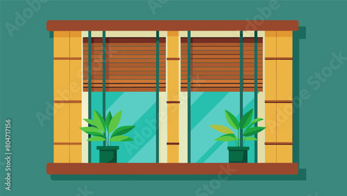 Using bamboo blinds on windows instead of traditional plastic blinds not only providing privacy but also promoting sustainability..