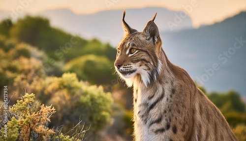 iberian lynx lynx pardinus is a wild cat species endemic to the iberian peninsula in southwestern europe photo