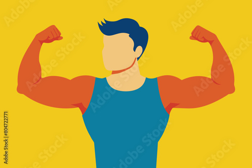 man biceps vector illustration