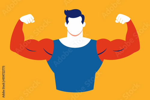 man biceps vector illustration