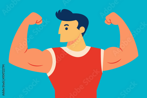 man biceps vector illustration