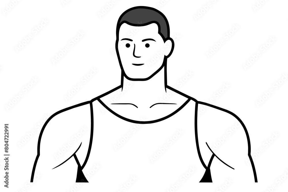 man shoulders line art silhouette illustration man shoulders line art silhouette illustration