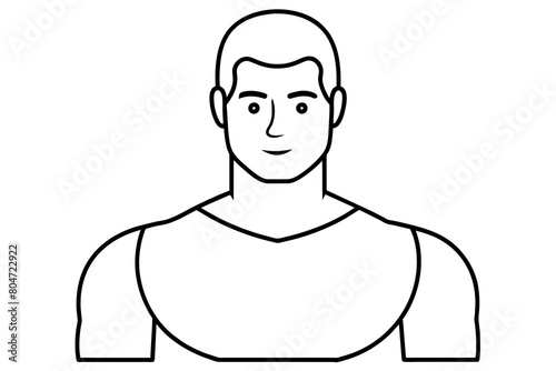 man shoulders line art silhouette illustration