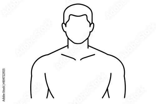 man shoulders line art silhouette illustration