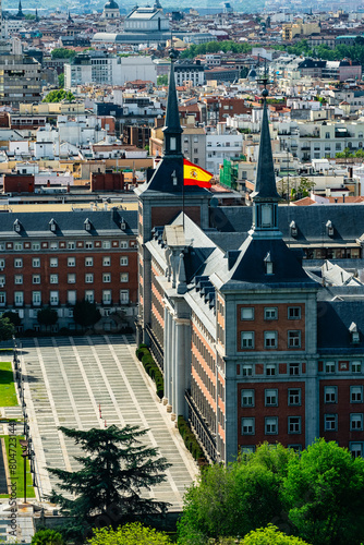 Historic buildings of the city of Madrid at the entrance to the city on the road to La Coruna, photo