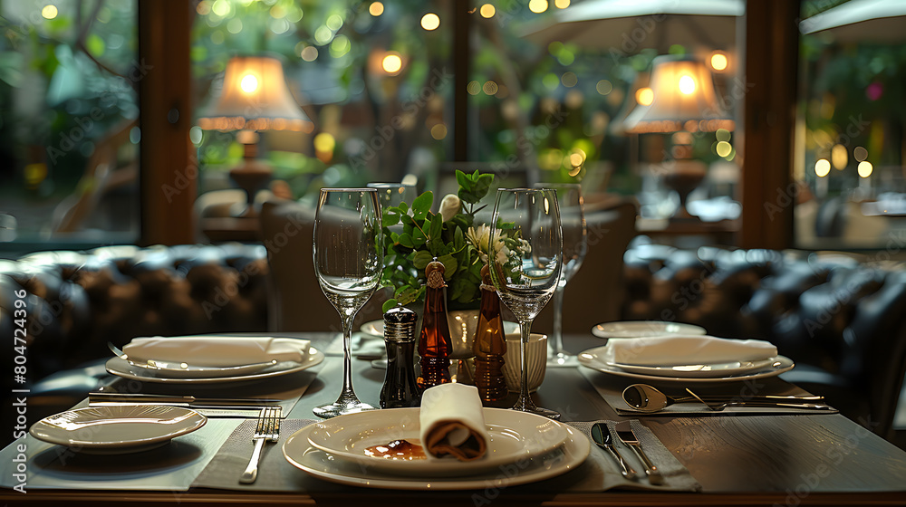 Fototapeta premium table setting for a dinner