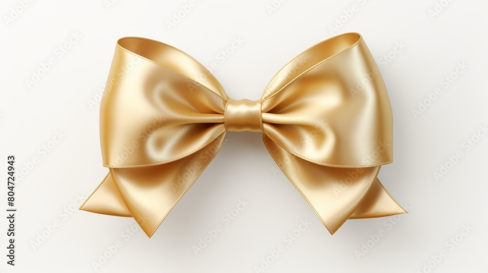 golden bow with pearls on white background golden bow with pearls on white background
