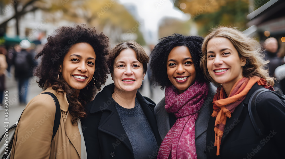 Portrait of cheerful mixed age range multi-ethnic women celebrating International Women's Day
Portrait of cheerful mixed age range multi-ethnic women celebrating International Women's Day