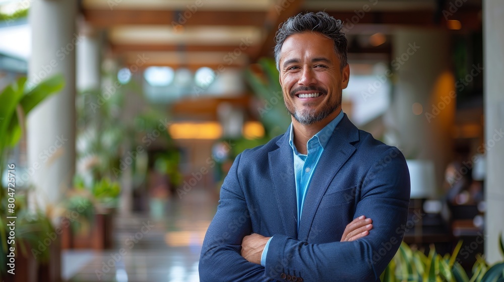 Smiling Man in Suit and Tie