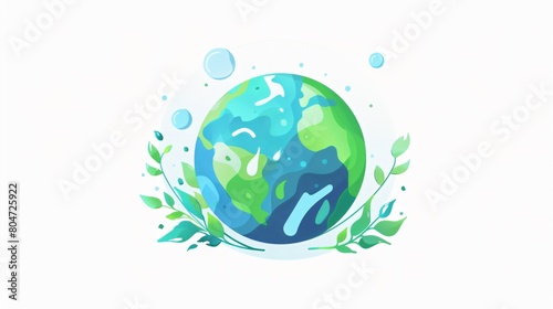 earth globe with drops