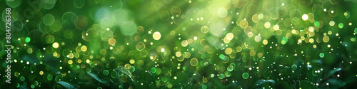 Lush Green Sparkles  Vibrant and Natural Background for Eco-Friendly and Sustainable Themes