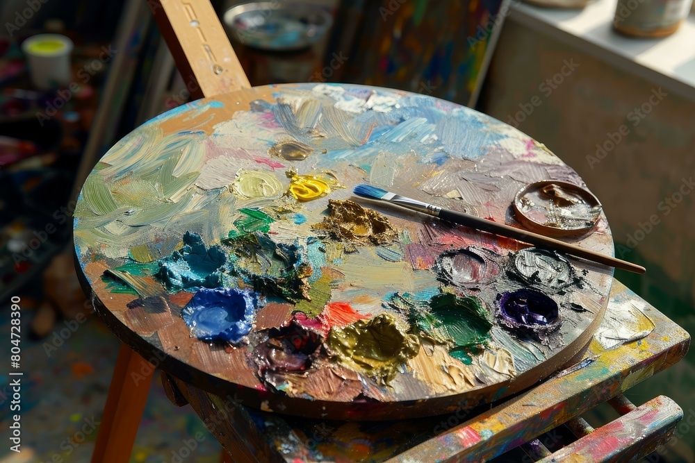 Essential Artist palette. Color painter oil. Generate Ai Essential Artist palette. Color painter oil. Generate Ai