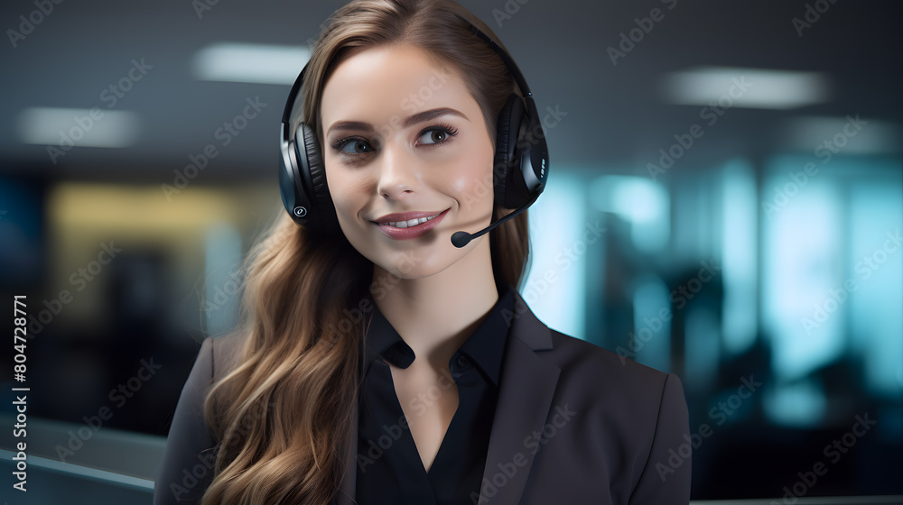 portrait of a smiling customer service agent portrait of a smiling customer service agent