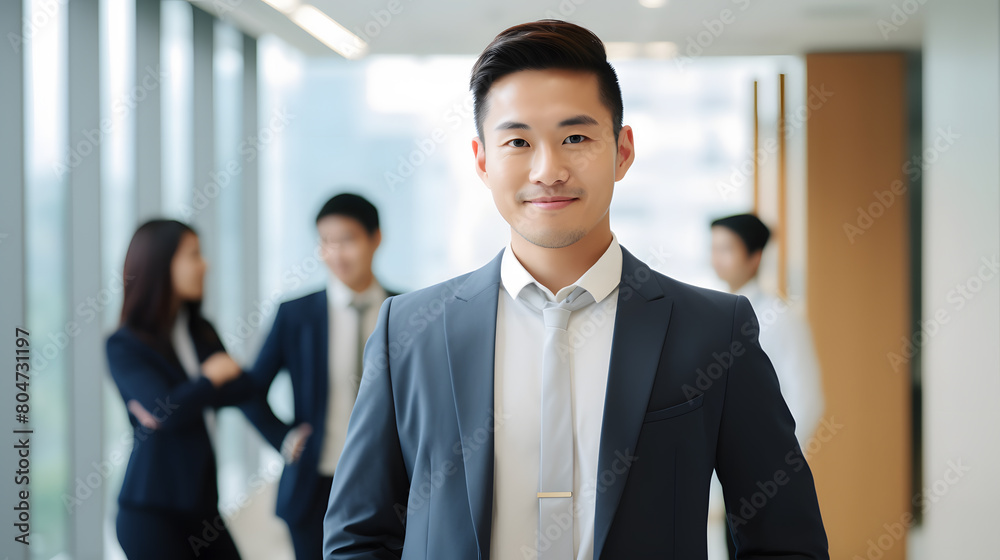 young businessman looking at a camera standing in the office. Elegant stylish corporate leader successful ceo executive manager. young businessman looking at a camera standing in the office. Elegant stylish corporate leader successful ceo executive manager.