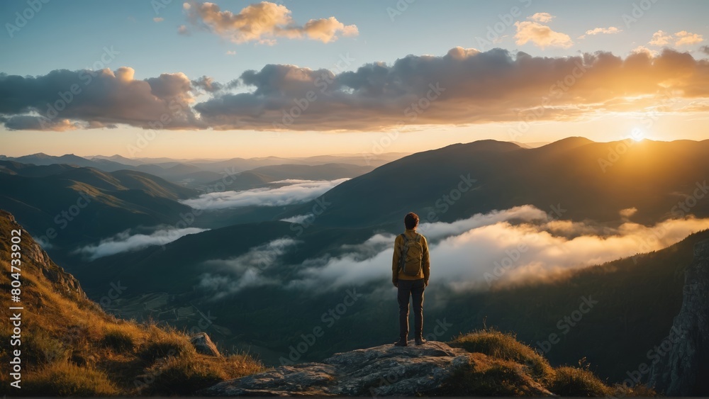 sunset in the mountains