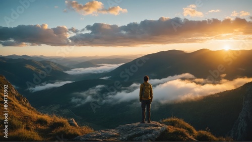 sunset in the mountains