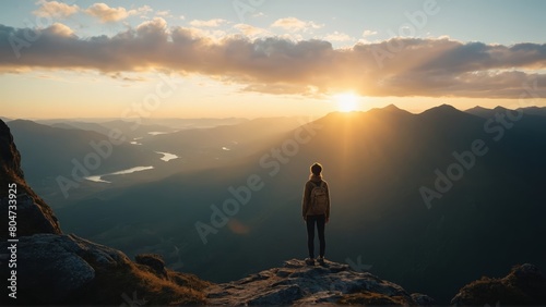 silhouette of a person in the sunset