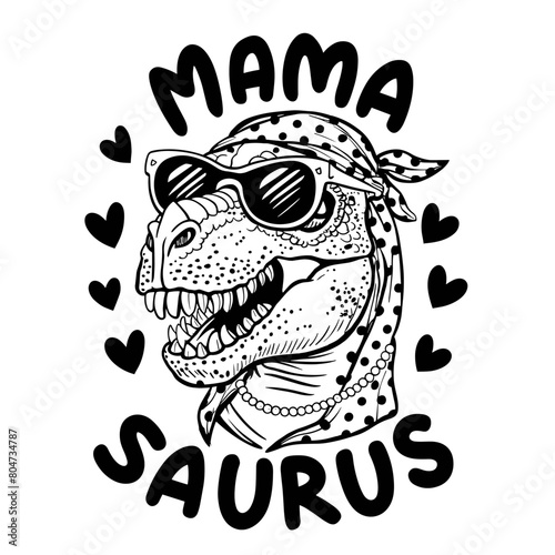 2024 mother day motherhood vector design, Mamasaurus