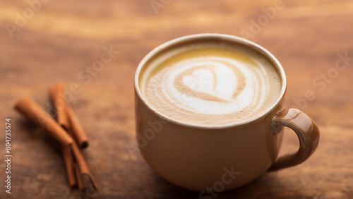aromatic spiced chai latte infusion. Generative Ai photo